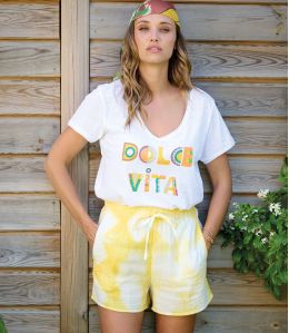 TIM IBIZA YELLOW Pantaloncini in cotone - - Storiatipic TIM IBIZA YELLOW Pantaloncini in cotone - - Storiatipic