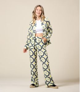 SASHA MANDALA ANTHRACITE Pantalon en Viscose - - Storiatipic SASHA MANDALA ANTHRACITE Pantalon en Viscose - - Storiatipic
