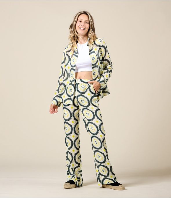 SASHA MANDALA ANTHRACITE Pantalon en Viscose - - Storiatipic