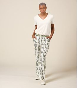 SASHA MALTE KAKI Pantalon en Viscose - 1