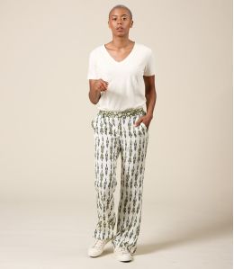 SASHA MALTE KAKI Pantalon en Viscose - 3