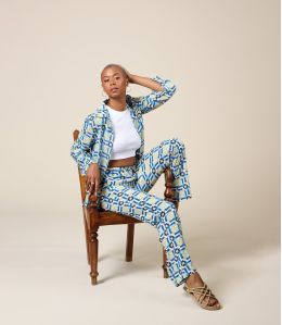 SASHA LILI BLEU Pantalon en Viscose - - Storiatipic SASHA LILI BLEU Pantalon en Viscose - - Storiatipic