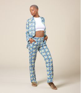 SASHA LILI BLEU Pantalon en Viscose - - Storiatipic SASHA LILI BLEU Pantalon en Viscose - - Storiatipic