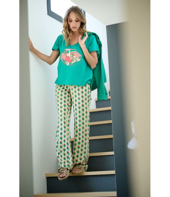 SASHA CALVI BEIGE Pantaloni in viscosa - - Storiatipic