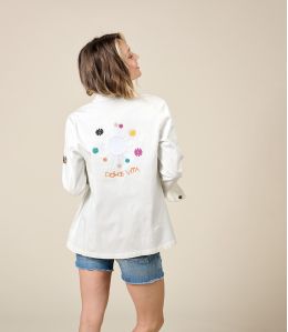 ROMY DOLCE WHITE katoenen jas, Tencel, Spendex - - Storiatipic ROMY DOLCE WHITE katoenen jas, Tencel, Spendex - - Storiatipic