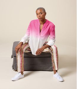 MILA TIE BLUSA IN COTONE FUCSIA - - Storiatipic