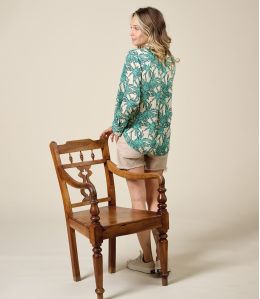 MILA PALMA GREEN Blusa in Viscosa - - Storiatipic