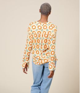 MILA LILI ORANGE Modal blouse - - Storiatipic MILA LILI ORANGE Modal blouse - - Storiatipic