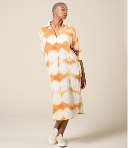 LISA IBIZA ORANGE Robe en Coton - 1