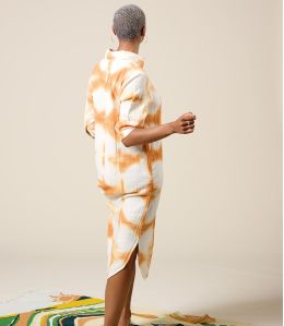 LISA IBIZA ORANGE Cotton Dress - - Storiatipic LISA IBIZA ORANGE Cotton Dress - - Storiatipic