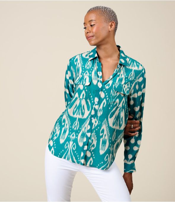 LIAM MALAGA DUCK Camisa Bemberg, Pashmina - - Storiatipic