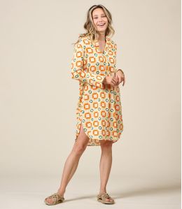 LETO LILI ORANGE Robe en Coton - 1