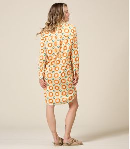 LETO LILI ORANGE Robe en Coton - 3