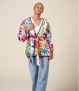 KIMONO PATCH Kimono en Coton - - Storiatipic KIMONO PATCH Kimono en Coton - - Storiatipic