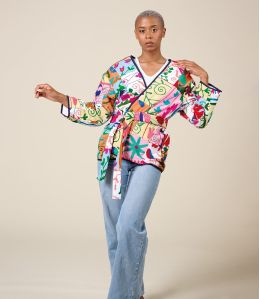 KIMONO PATCH Kimono en Coton - - Storiatipic KIMONO PATCH Kimono en Coton - - Storiatipic