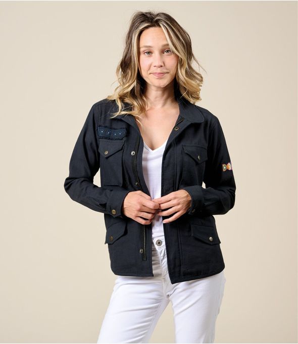 JESS DOLCE NOIR Jacket in Cotton, Tencel, Spendex - - Storiatipic