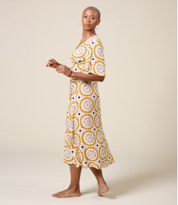 JANIE MANDALA ORANGE Robe en Viscose - - Storiatipic JANIE MANDALA ORANGE Robe en Viscose - - Storiatipic