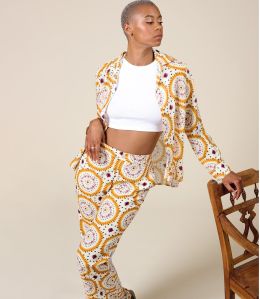 FRAN MANDALA ORANGE Modal shirt - - Storiatipic FRAN MANDALA ORANGE Modal shirt - - Storiatipic