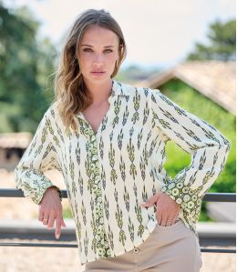 FRAN MALTE KHAKI Modal Hemd - - Storiatipic FRAN MALTE KHAKI Modal Hemd - - Storiatipic