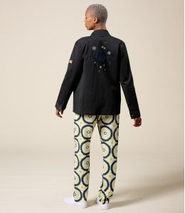 FAUVE MANDALA ANTHRACITE Pantalon en Viscose - - Storiatipic FAUVE MANDALA ANTHRACITE Pantalon en Viscose - - Storiatipic