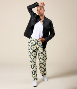FAUVE MANDALA ANTHRACITE Pantalon en Viscose - - Storiatipic FAUVE MANDALA ANTHRACITE Pantalon en Viscose - - Storiatipic