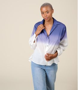 COSY TIE MARINE Cotton shirt - - Storiatipic COSY TIE MARINE Cotton shirt - - Storiatipic