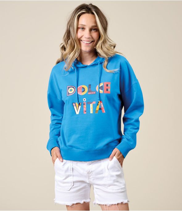 BILLY DOLCE BLUE Sweetshirt in cotone - - Storiatipic