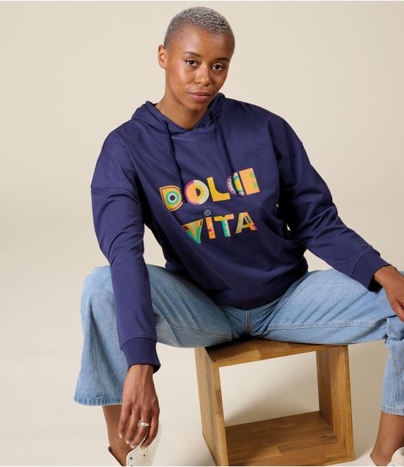 BILLY DOLCE NAVY Sweetshirt aus Baumwolle - - Storiatipic