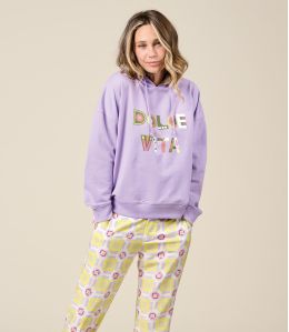 BILLY DOLCE PURPLE Sweetshirt in cotone - - Storiatipic