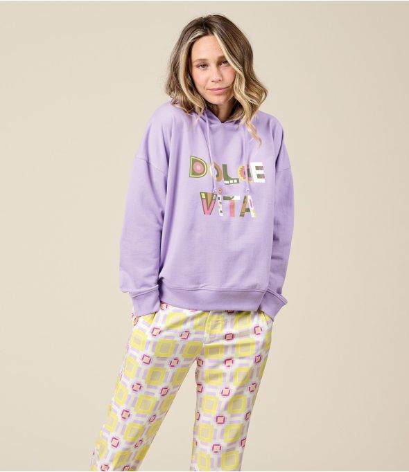 BILLY DOLCE LILA Sweetshirt aus Baumwolle - - Storiatipic