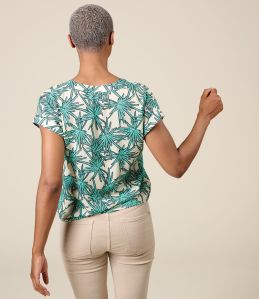 ANA PALMA VERT T-shirt en Viscose - 2