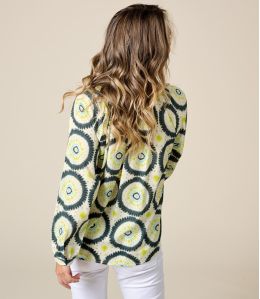 AGNES MANDALA ANTHRACITE Cotton blouse - - Storiatipic AGNES MANDALA ANTHRACITE Cotton blouse - - Storiatipic