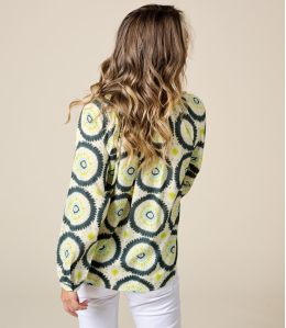 AGNES MANDALA ANTHRACITE Blouse en Coton - 3