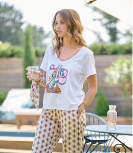VITA PARIS WIT Katoenen T-Shirt - - Storiatipic VITA PARIS WIT Katoenen T-Shirt - - Storiatipic