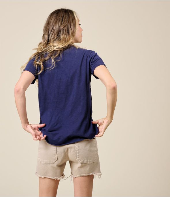 VITA PARIS NAVY T-Shirt aus Baumwolle - - Storiatipic