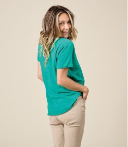 VITA PARIS GREEN Cotton T-shirt - - Storiatipic VITA PARIS GREEN Cotton T-shirt - - Storiatipic