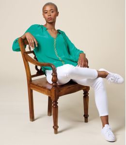 Blusa de viscosa LAURA GREKO MINT - - Storiatipic Blusa de viscosa LAURA GREKO MINT - - Storiatipic