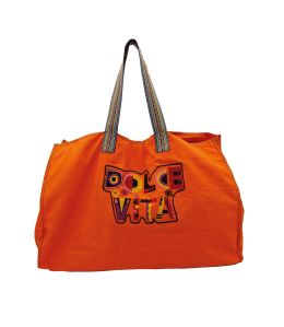 MC DOLCE ORANGE Borsa Grande in Cotone - - Storiatipic MC DOLCE ORANGE Borsa Grande in Cotone - - Storiatipic