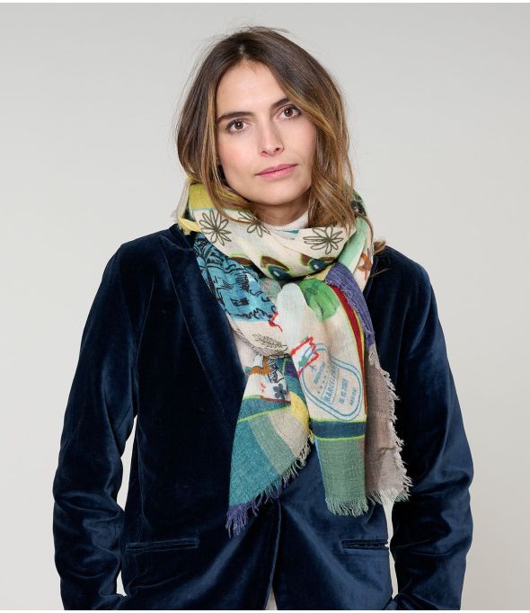 BRENDA Foulard en Laine - - Storiatipic
