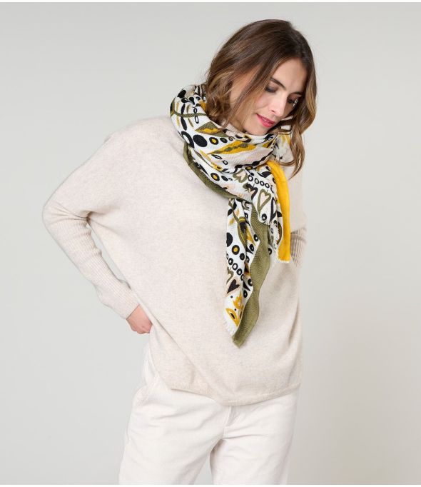 CAROL Foulard en Laine, Soie - - Storiatipic