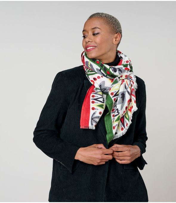 CAROL Foulard en Laine, Soie - - Storiatipic
