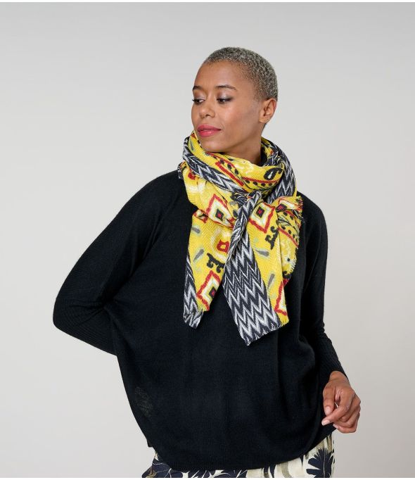 CLAIRE Foulard en Laine, Soie - - Storiatipic