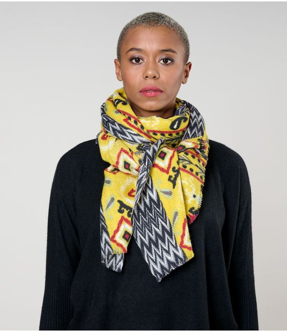 CLAIRE Foulard en Laine, Soie - - Storiatipic