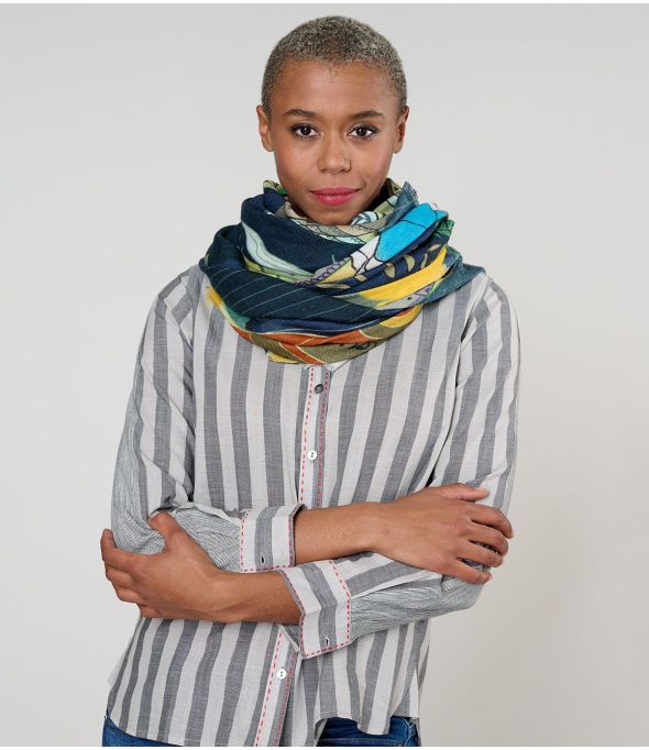 FAUSTINE wol, zijden sjaal - - Storiatipic