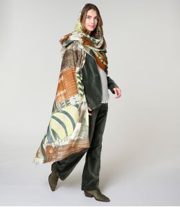 FULVIA Foulard en Laine, Soie - - Storiatipic FULVIA Foulard en Laine, Soie - - Storiatipic