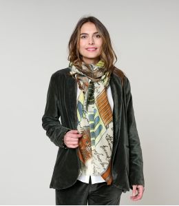 FULVIA Foulard en Laine, Soie - - Storiatipic FULVIA Foulard en Laine, Soie - - Storiatipic
