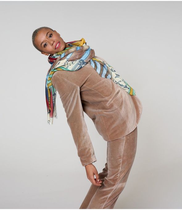 FULVIA Wool, Silk Scarf - - Storiatipic