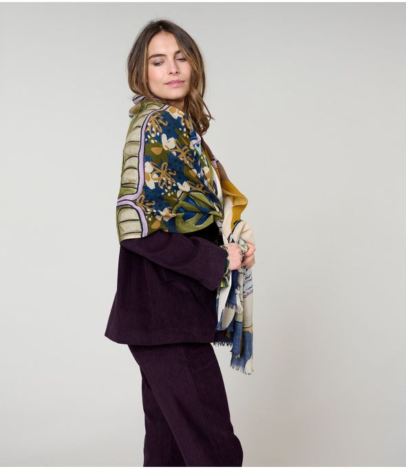 GARANCE Foulard en Laine, Soie - - Storiatipic