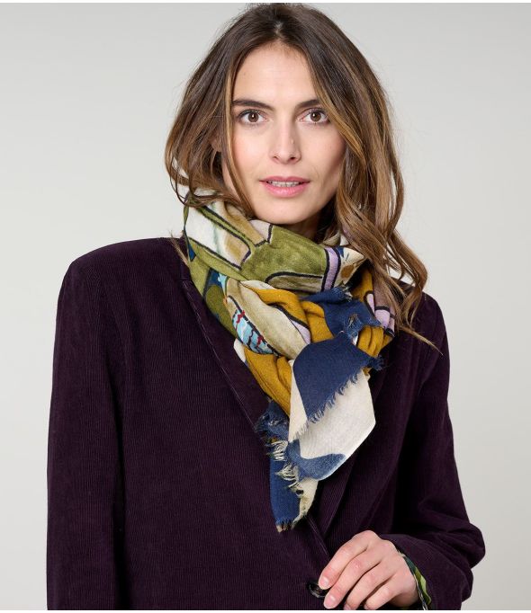 GARANCE Foulard en Laine, Soie - - Storiatipic