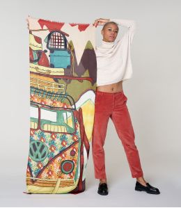 GARANCE Foulard en Laine, Soie - - Storiatipic GARANCE Foulard en Laine, Soie - - Storiatipic